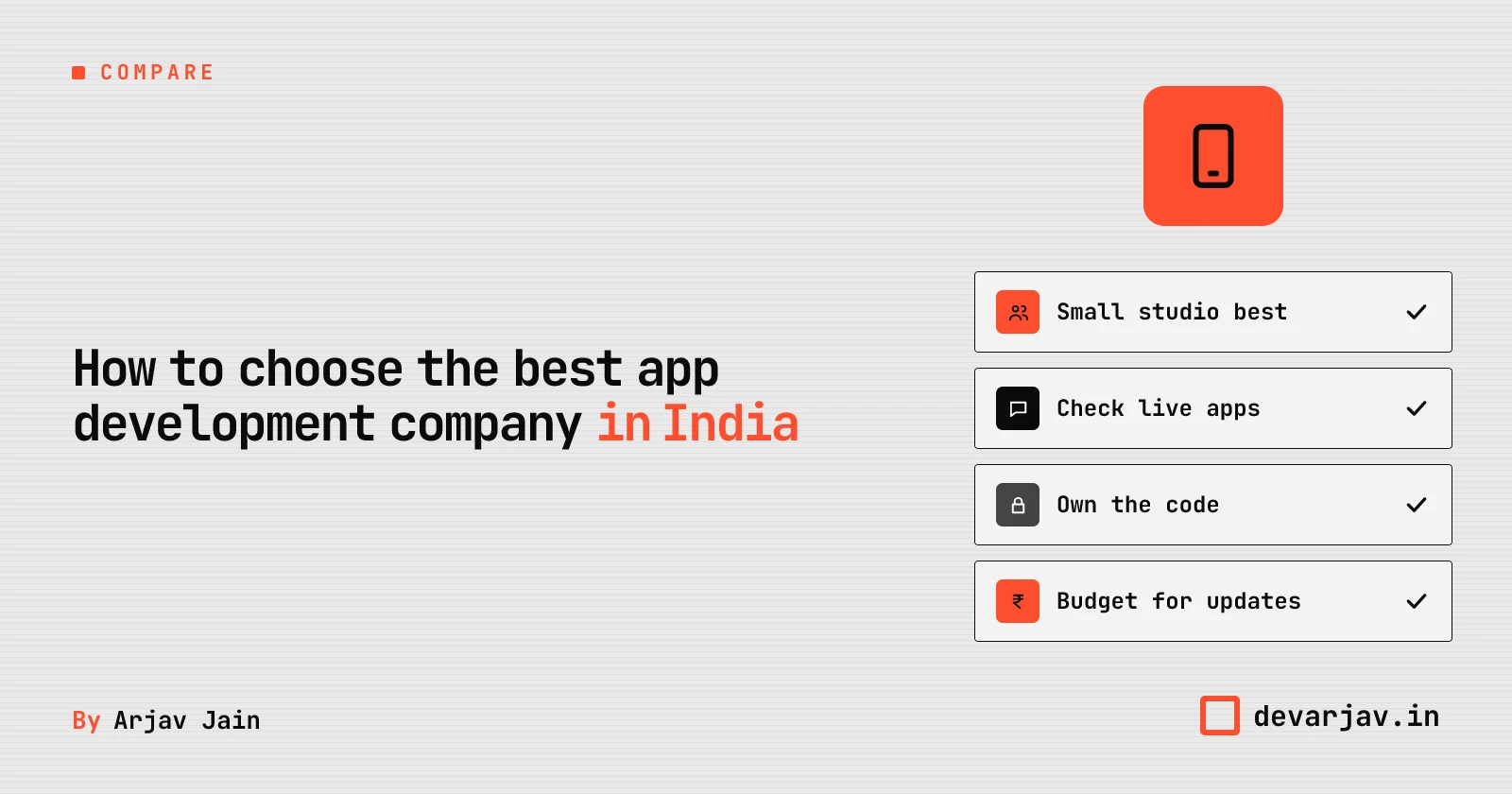 Choosing an app developer: small studio, proof of work, code ownership, maintenance cost